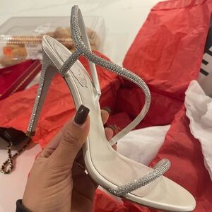 Rene Caovilla Irina white Crystal Sandals